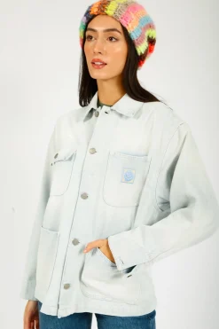 JS Denim Jacket in Ice Blue