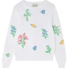 JU Flower Crew in White Multi