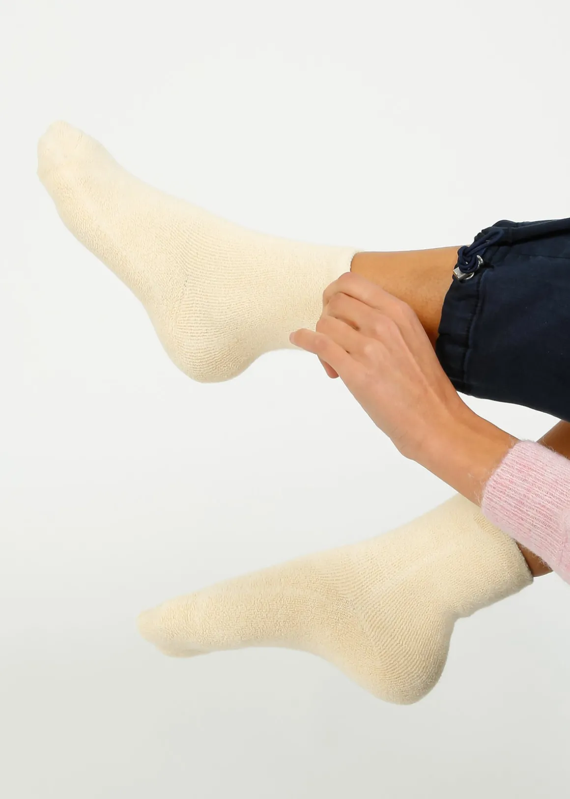 LBS Cloud Socks in Ecru