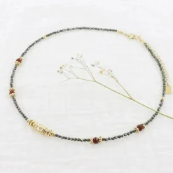 LP Amai Tube Necklace in Pyrite