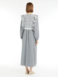 MM Abito Dress in Navy Vichy