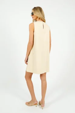 MM Donald Dress in Ivory Geometric