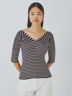 MM Oceano Striped Top in Navy