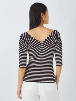 MM Oceano Striped Top in Navy