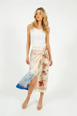 MM Peggi Printed Skirt in Ivory