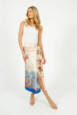 MM Peggi Printed Skirt in Ivory