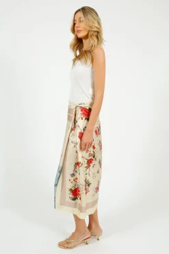 MM Peggi Printed Skirt in Ivory