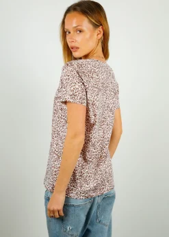PARK Cotton V Neck in Leopard