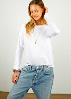 PARK LS Cotton Rd Neck in White