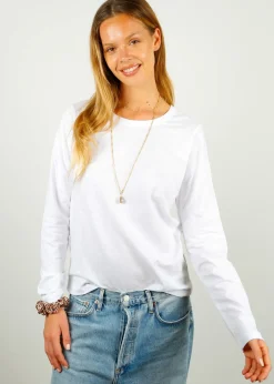 PARK LS Cotton Rd Neck in White