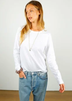 PARK LS Cotton Rd Neck in White