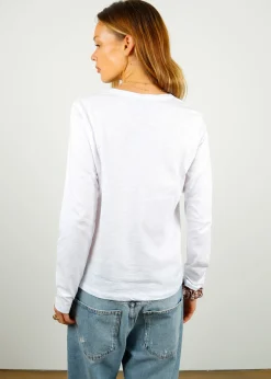 PARK LS Cotton Rd Neck in White