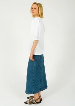 PARK Puff Sleeve Tee in White