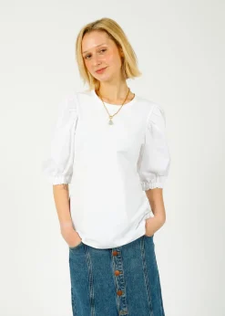 PARK Puff Sleeve Tee in White