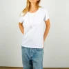 PARK SS Cotton Rd Neck in White