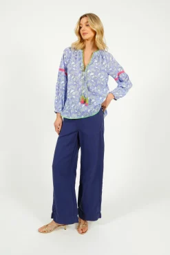 PDS 309 Lila Print Top