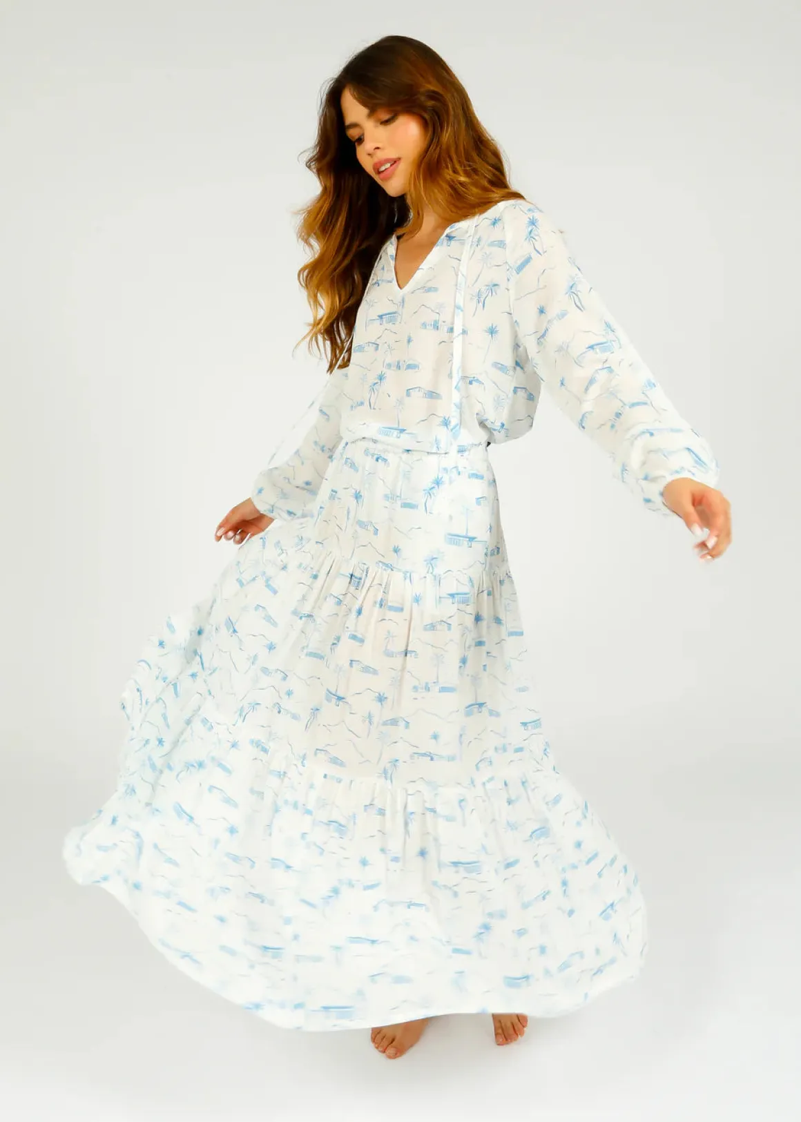 PP Ava Skirt in Landscapes White