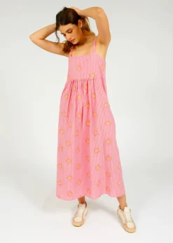 PP Robin Dress in Wavy Sun Emb Pink