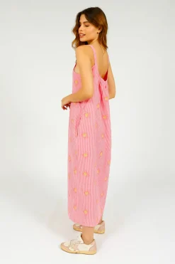 PP Robin Dress in Wavy Sun Emb Pink