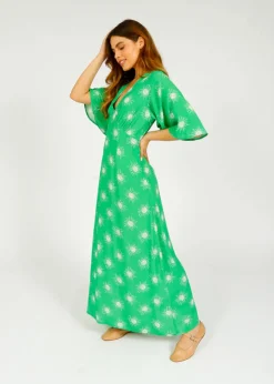 PP Willow Dress in Wavy Sun Green