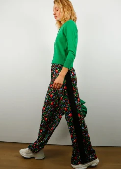 PPL Kylie Trousers in Fire Flower 01 / Black Stripe Black