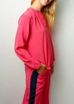 PPL Sandy Silk Shirt in Hot Pink