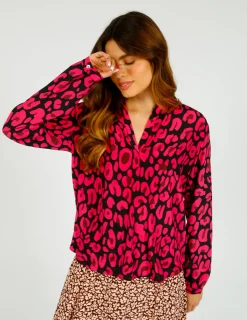 PPL Sandy Silk Shirt in Leo 02 Pink