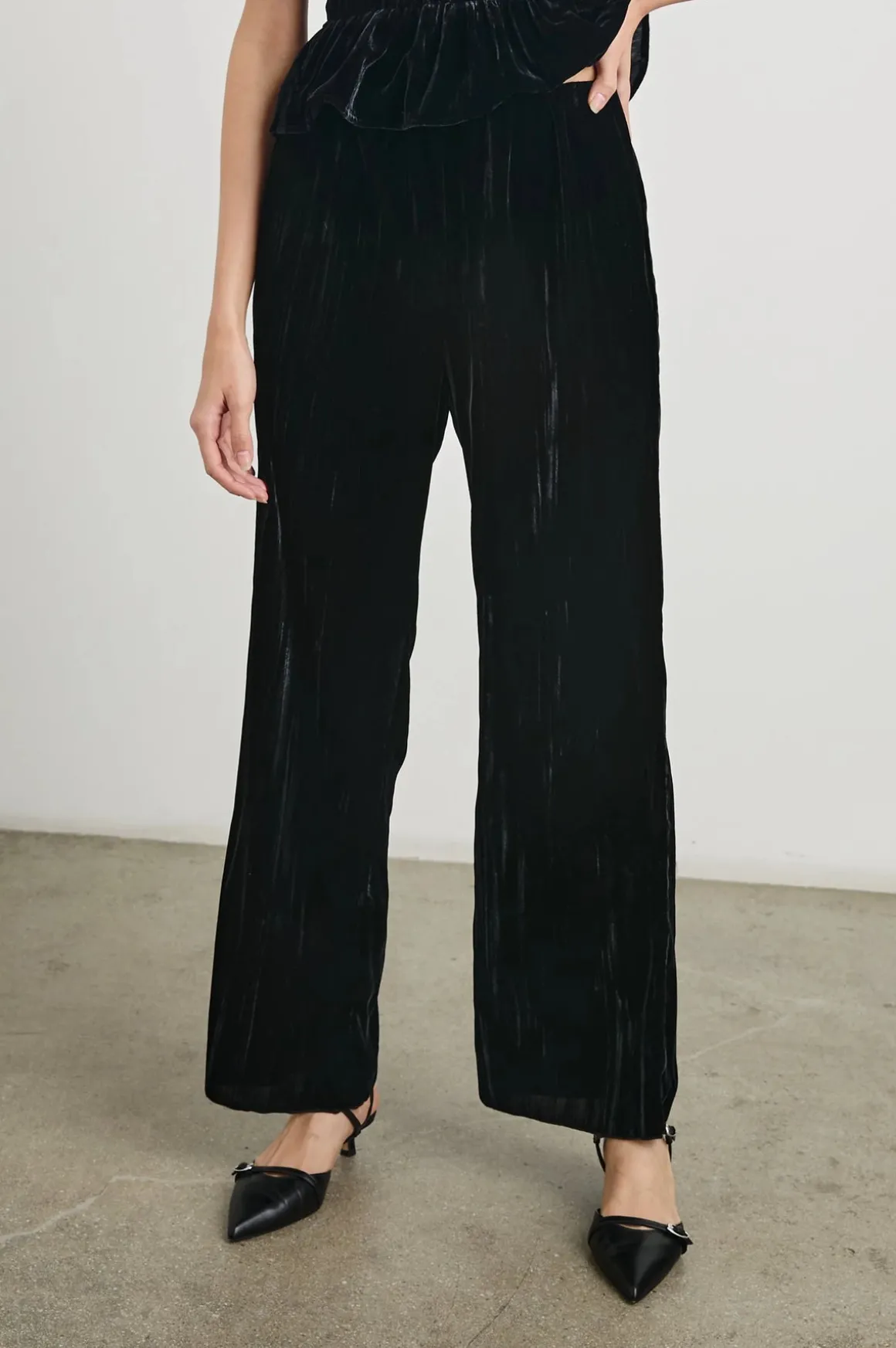 RAILS Brissa Trousers in Black Velvet