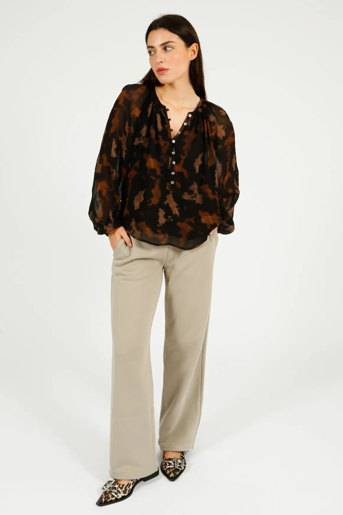 RAILS Indi Blouse in Diffused Sandstone