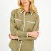 RAILS Reigh Shirt in Pale Olive