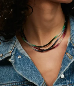 RF Graduated Blue Sapphire Necklace