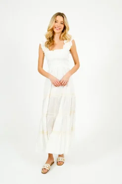 RIXO Aubrie Dress in Ivory