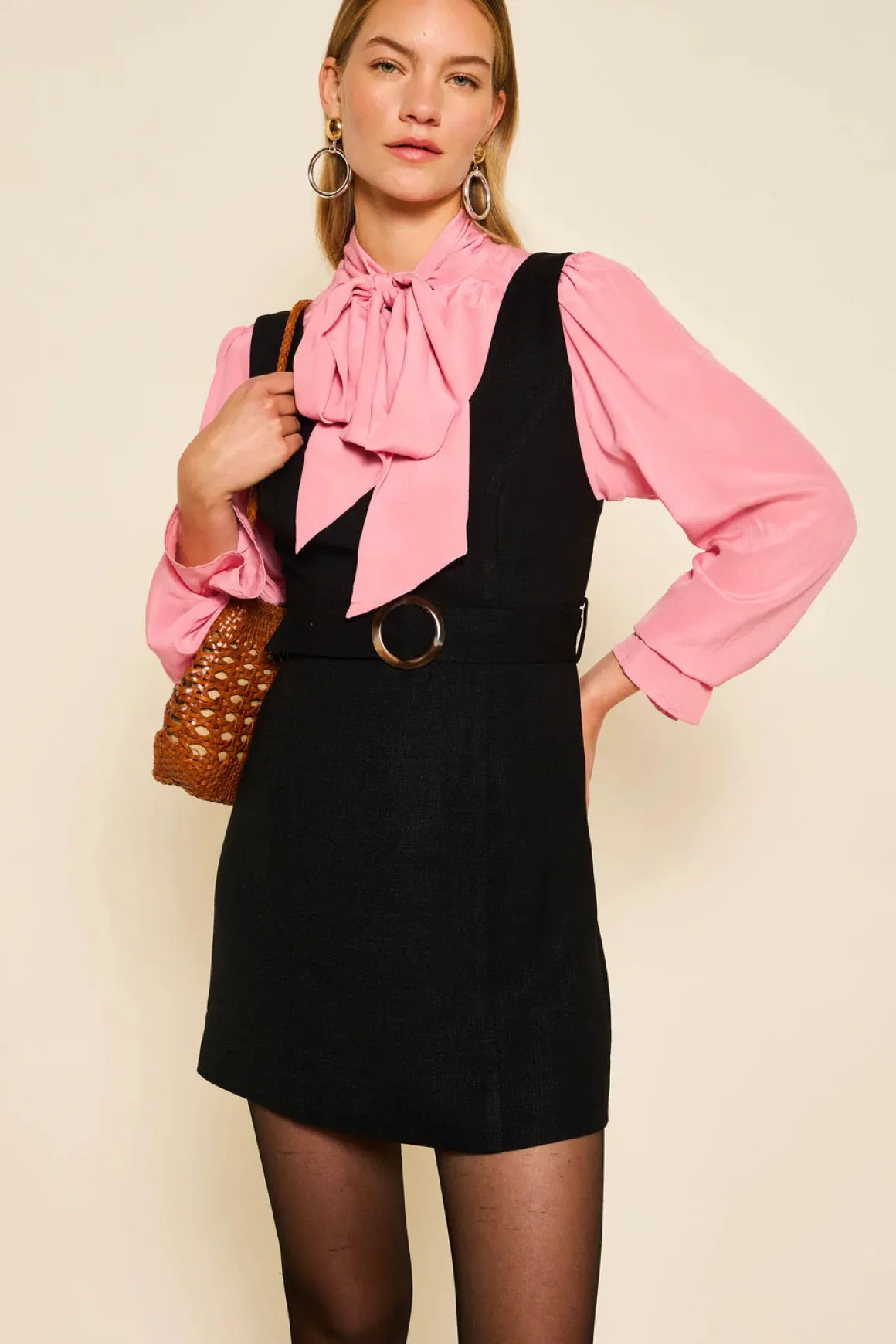 RIXO Cyra Dress in Black