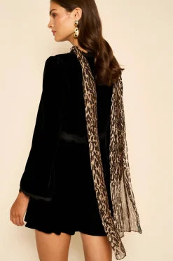 RIXO Julien Scarf in Bohemian Leopard