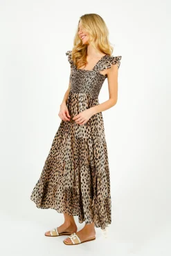 RIXO Kendall Dress in Antelope Spot Black