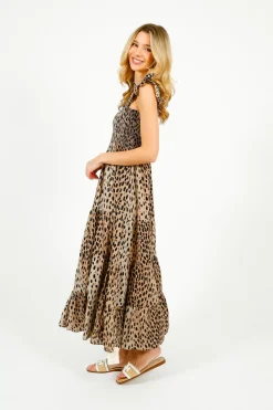 RIXO Kendall Dress in Antelope Spot Black
