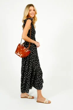 RIXO Kendall Dress in Bohemia Spot Navy