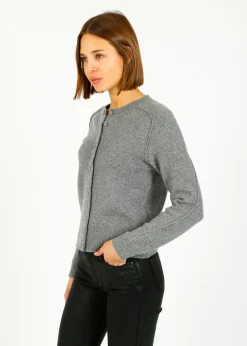 Ru0026B Bridget Crew Cardigan in Grey