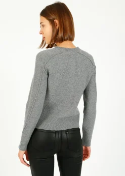 Ru0026B Bridget Crew Cardigan in Grey