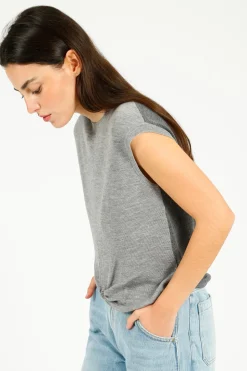 Ru0026B Dennis Twist Crew in Heather Grey