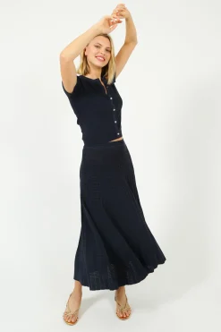 Ru0026B Eloise Skirt in Navy, Multi