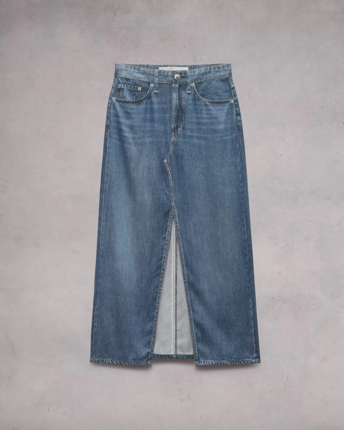 Ru0026B Liquid Miramar Clara Midi Skirt in Cameron