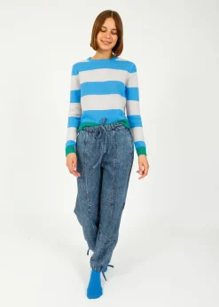 Ru0026B Miramar Fleece Terry Jordan Pant in Topaz