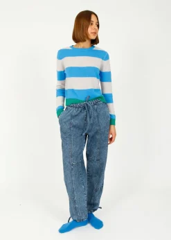 Ru0026B Miramar Fleece Terry Jordan Pant in Topaz