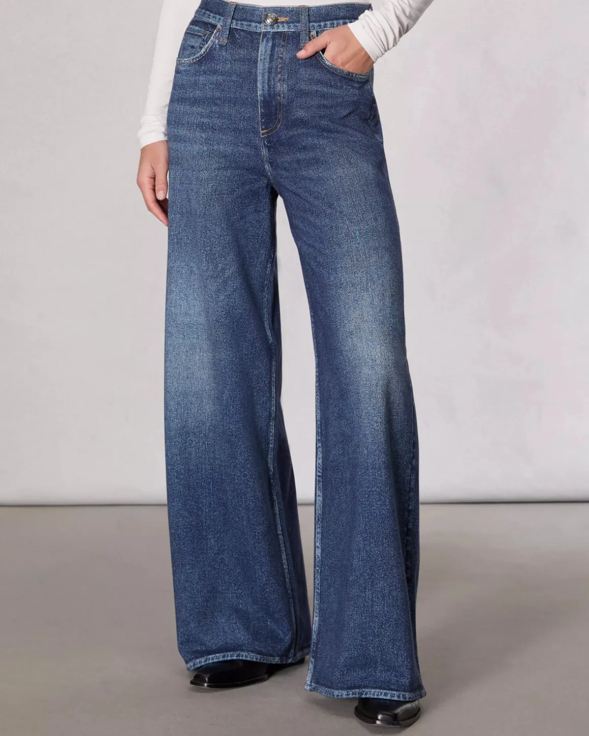 Ru0026B Miramar Sofie HR Ankle Wide Leg in Grove