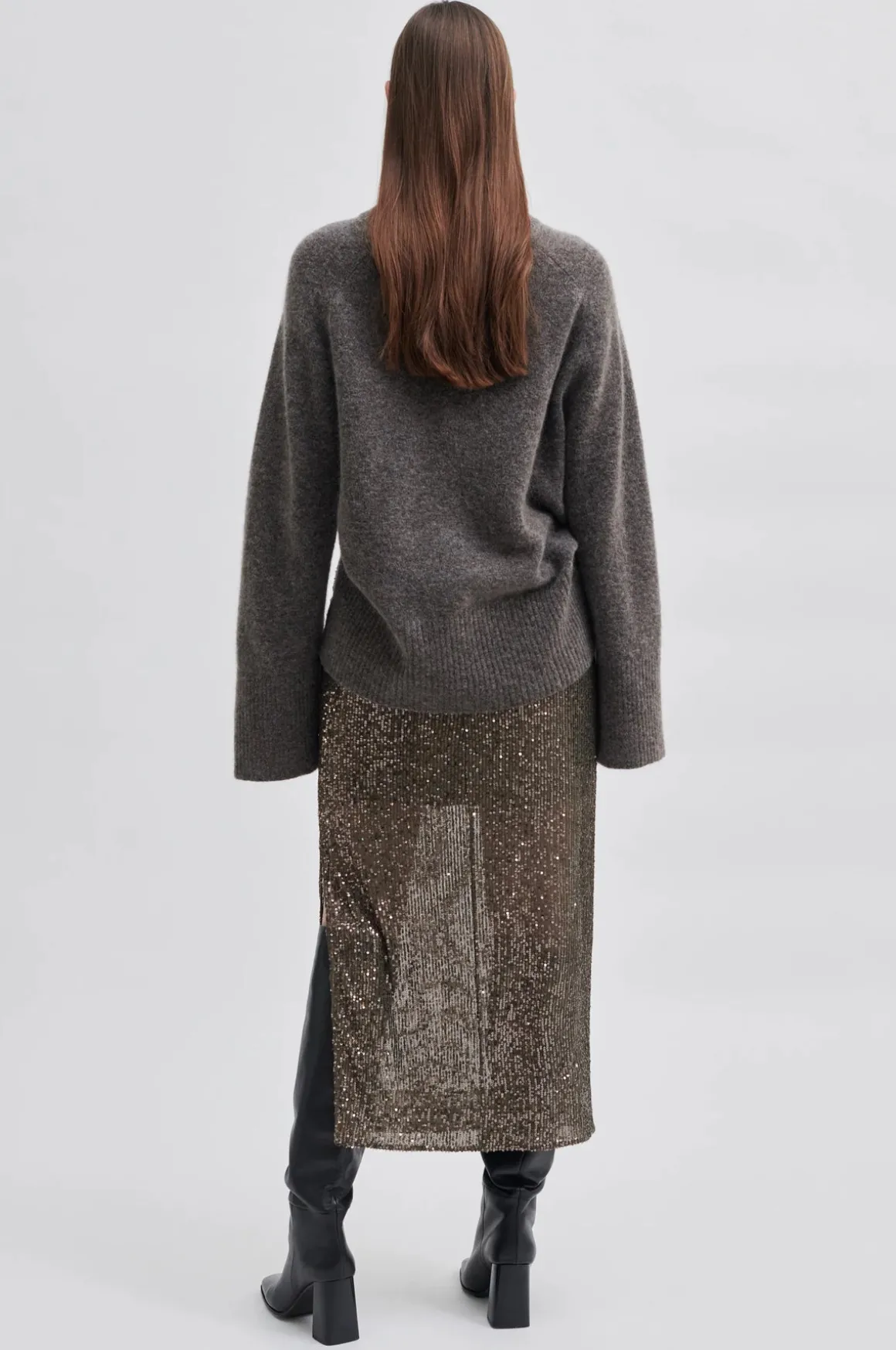 SEC.F Moonshine Pencil Skirt in Major Brown