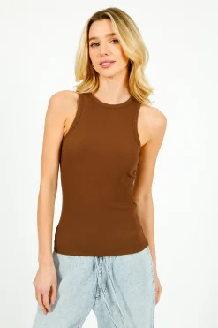 SLF Anna Tank Top in Chestnut