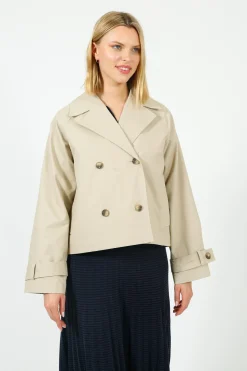 SLF Cilo Short Trenchcoat in Island Fossil