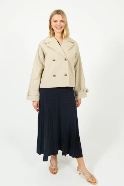 SLF Cilo Short Trenchcoat in Island Fossil