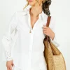 SLF Dahlia Broiderie Shirt in White